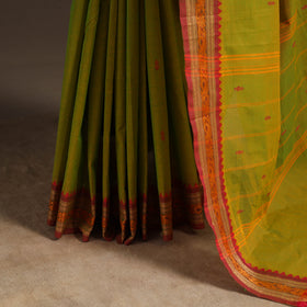 Green - kandangi buti chettinad cotton saree with border 27