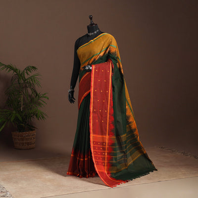 Green - kandangi buti chettinad cotton saree with border 44