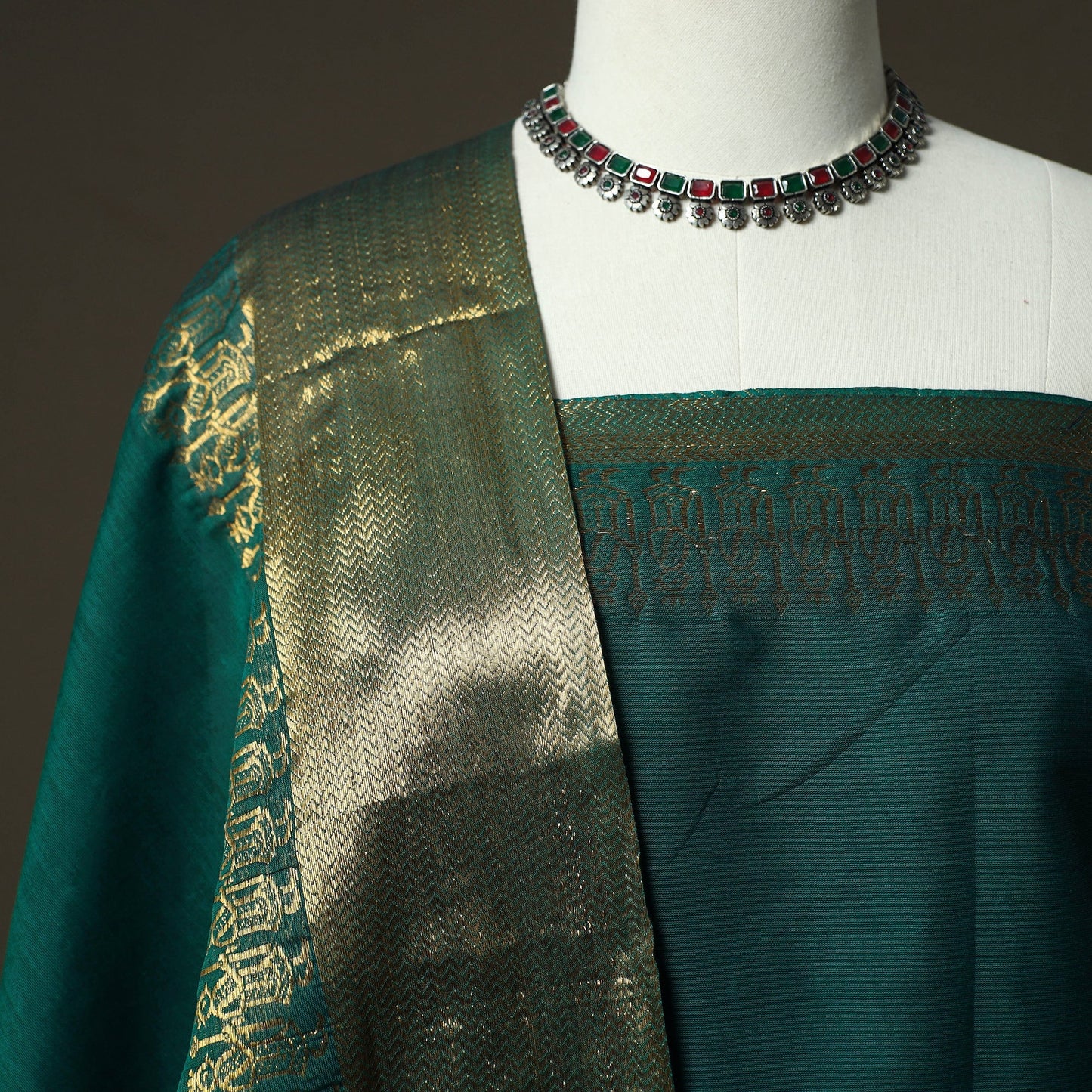 Kandangi chettinad cotton 2pc unstitched dress material 08