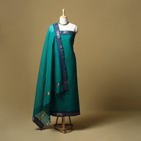 Kandangi chettinad cotton 2pc unstitched dress material 11