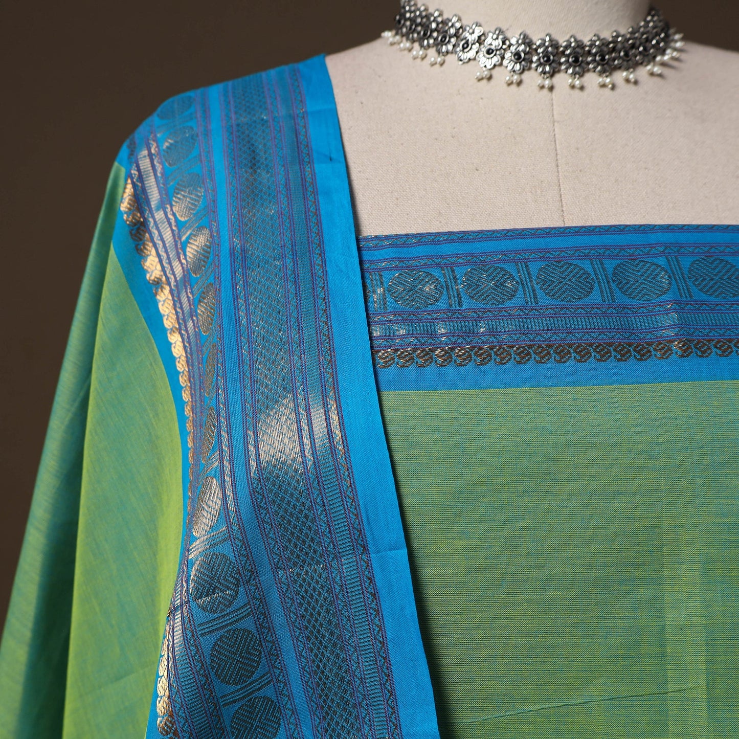 Kandangi chettinad cotton 2pc unstitched dress material 12