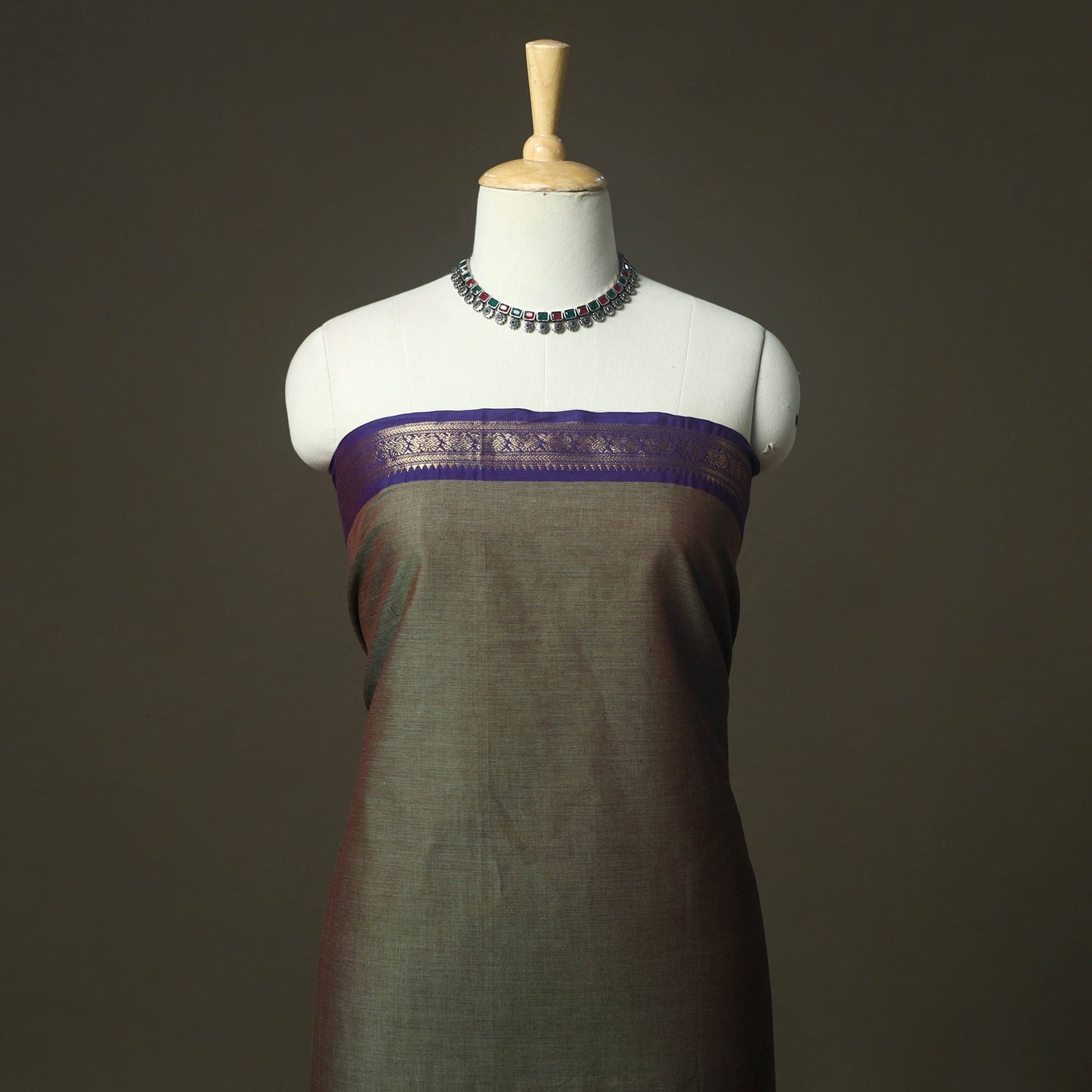 Kandangi chettinad cotton 2pc unstitched dress material 16