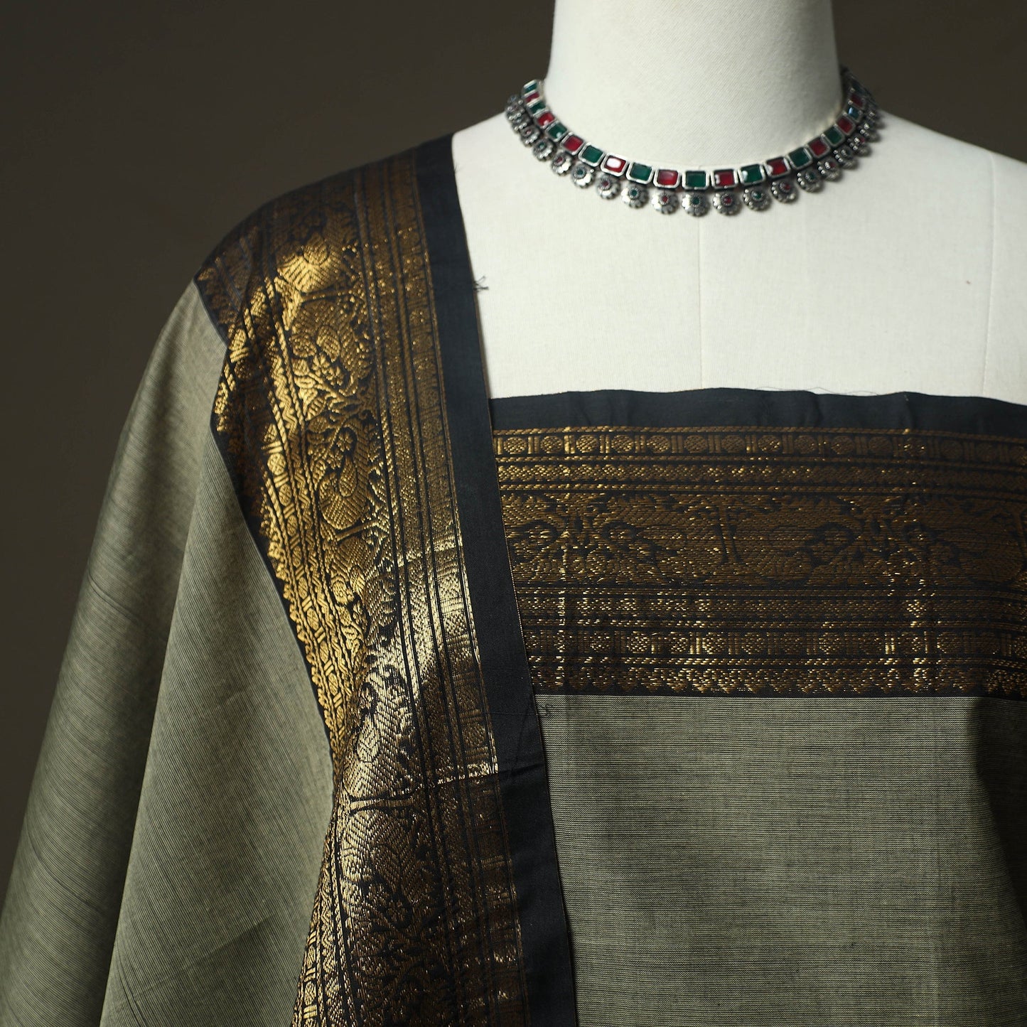 Kandangi chettinad cotton 2pc unstitched dress material 18
