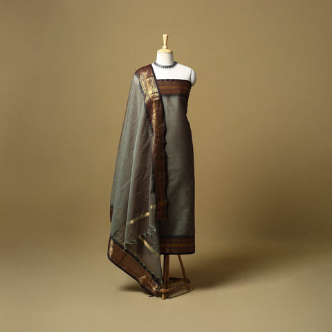 Kandangi chettinad cotton 2pc unstitched dress material 35