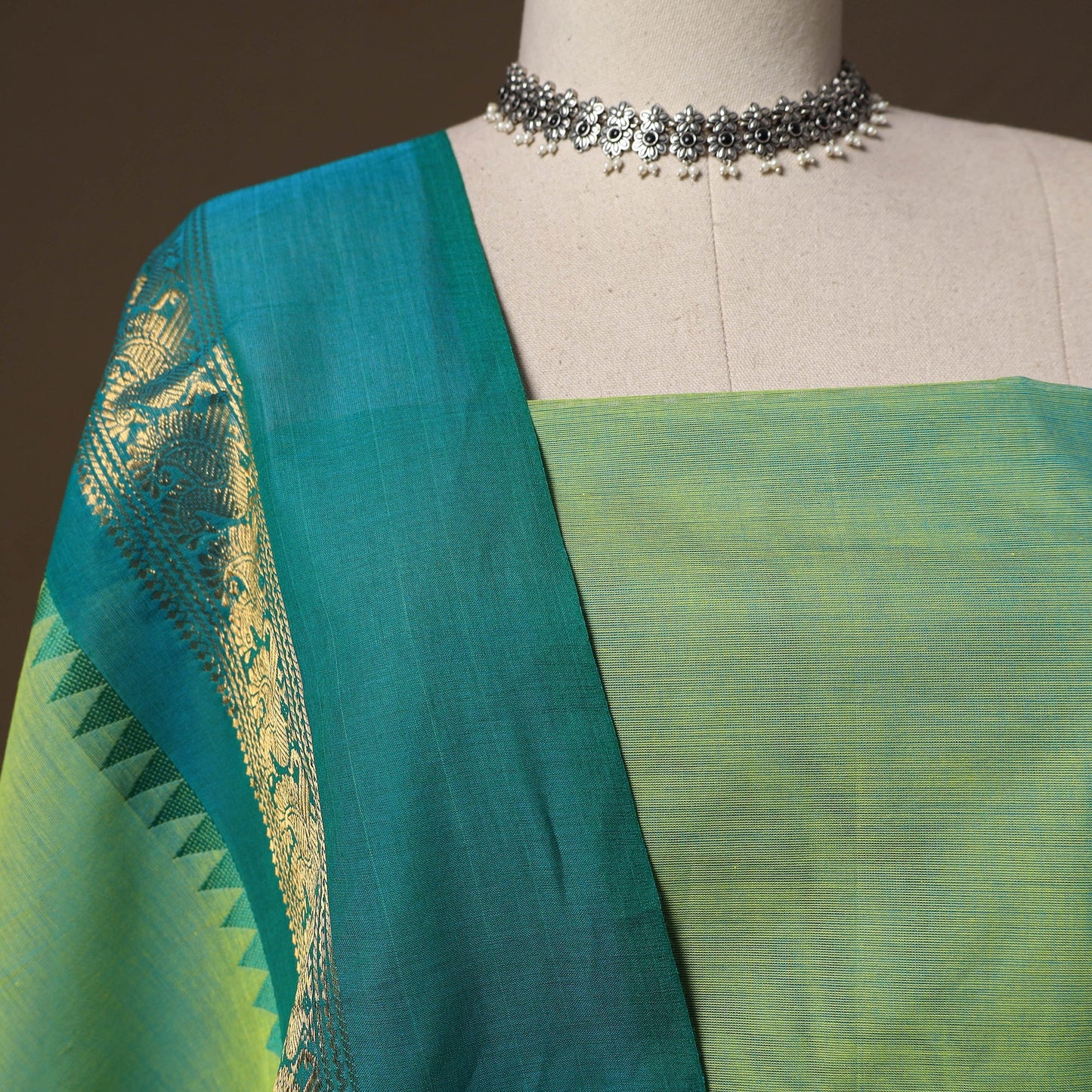 Kandangi chettinad cotton 2pc unstitched dress material 41