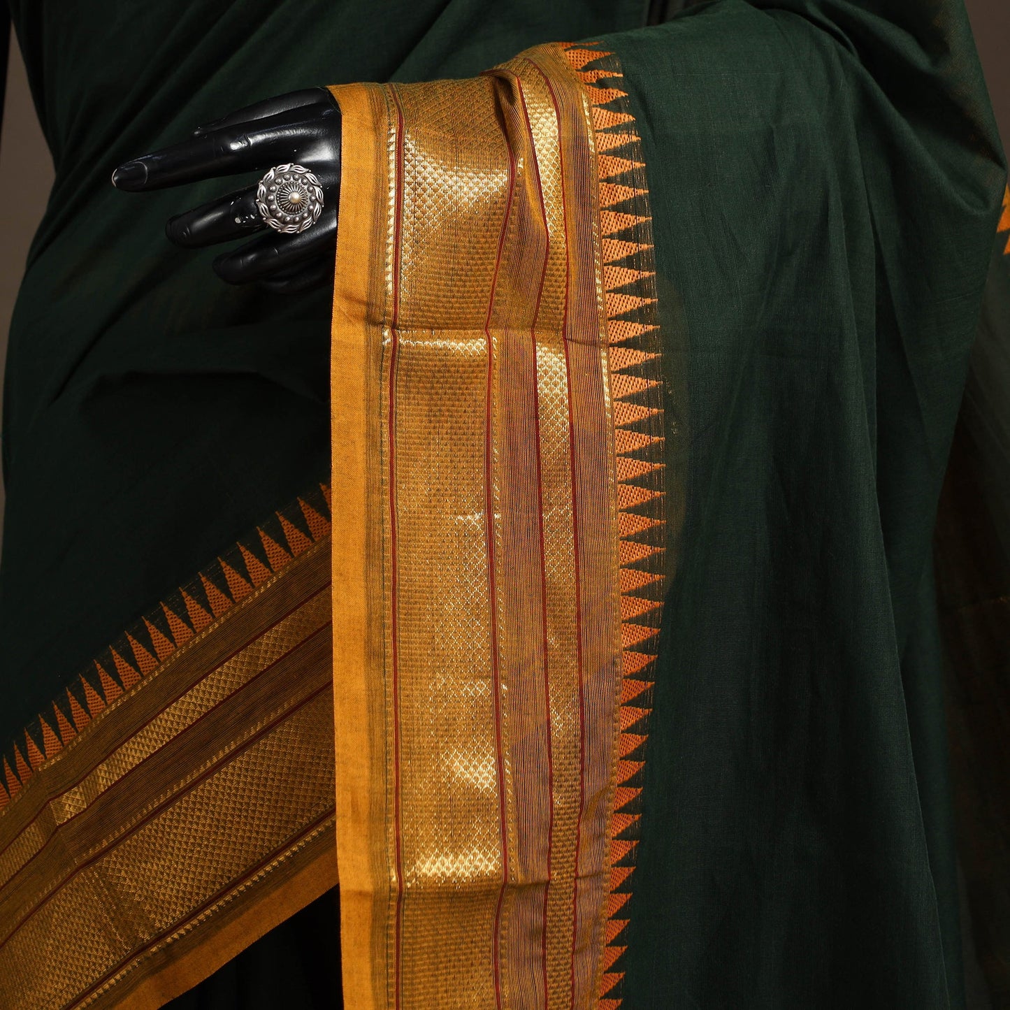 Green - kandangi chettinad cotton saree with border 103