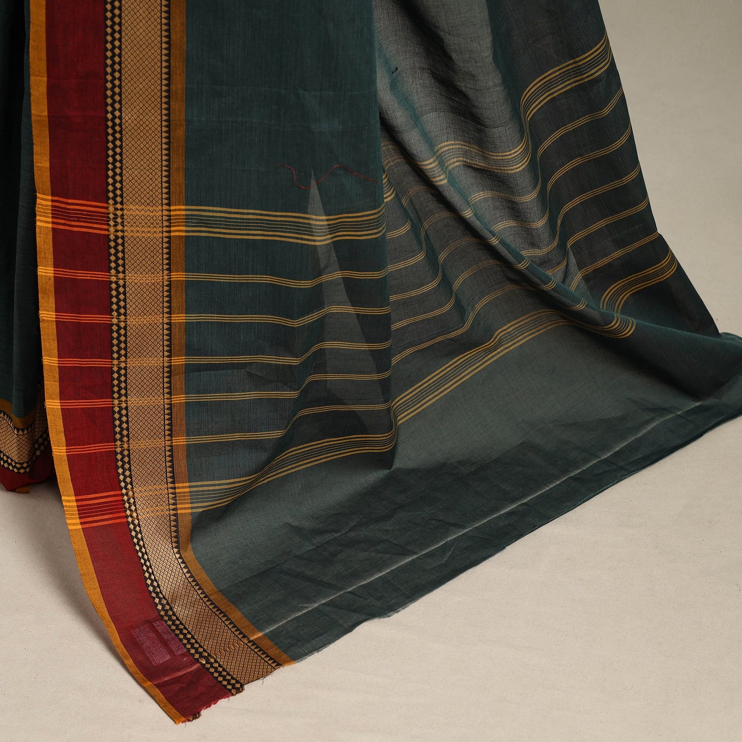 Green - kandangi chettinad cotton saree with border 14