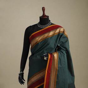 Green - kandangi chettinad cotton saree with border 14