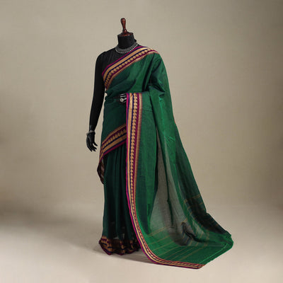 Green - kandangi chettinad cotton saree with border 20