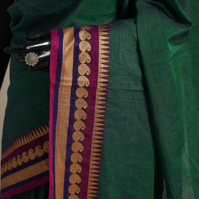 Green - kandangi chettinad cotton saree with border 20