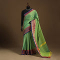 Green Kandangi Chettinad Cotton Saree with Border