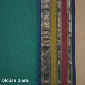 Green Kandangi Chettinad Cotton Saree with Border