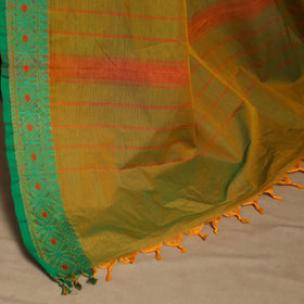 Green Kandangi Chettinad Cotton Saree with Border