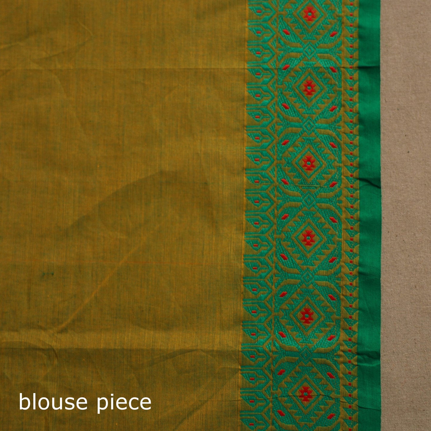 Green Kandangi Chettinad Cotton Saree with Border
