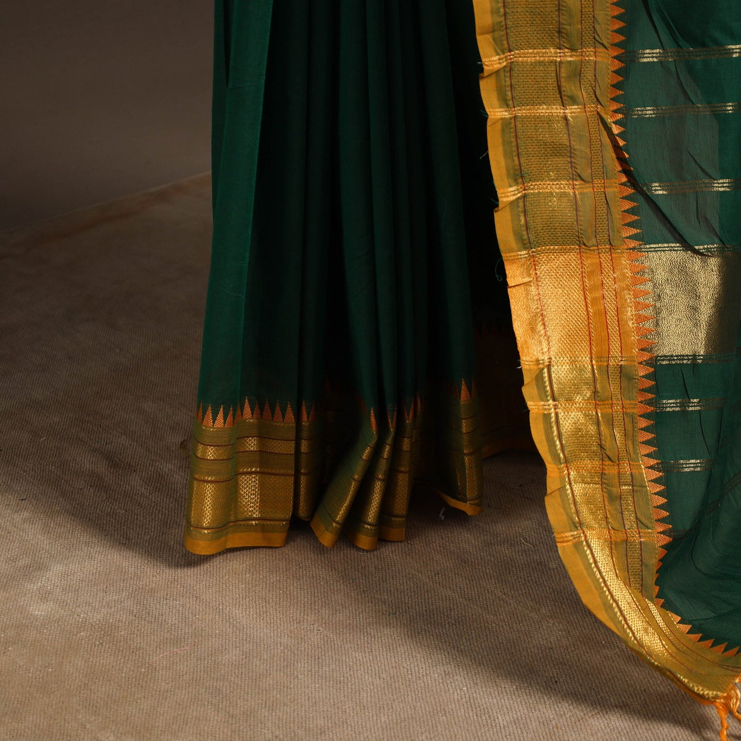 Green - kandangi chettinad cotton saree with border 88