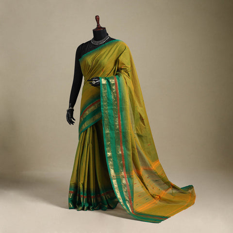 Green - kandangi thread buti chettinad cotton saree