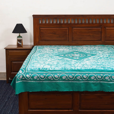 Kantha handwork cotton single hand batik bed sheet 09