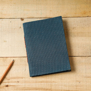     Kantha Stitch Fabric Cover Handmade Paper Notebook (7 x 5 in)   