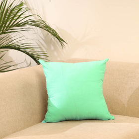 Buy Green Kantha Work Silk Cotton Cushion Cover