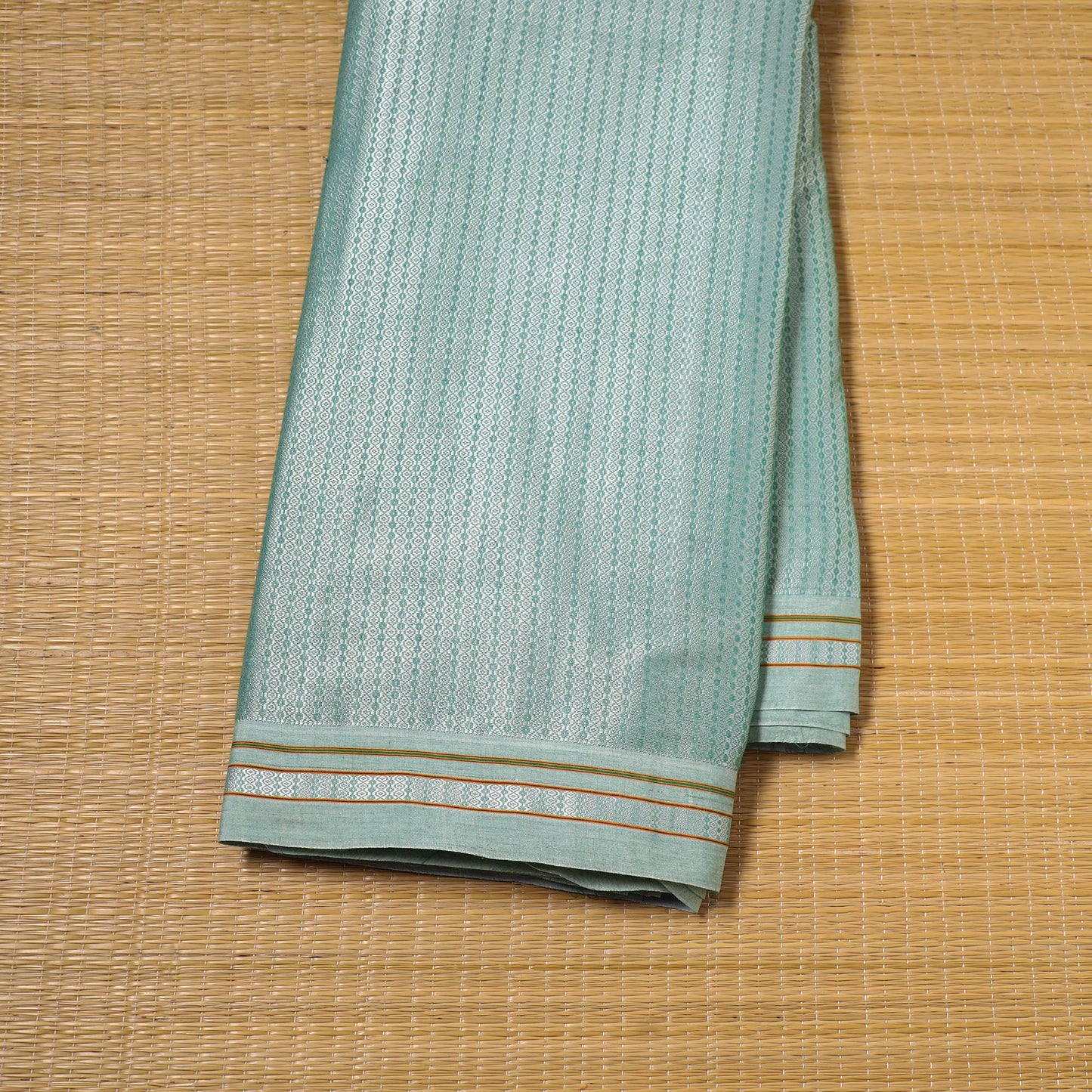 Karnataka weave cotton khun fabric 01 - handcrafted