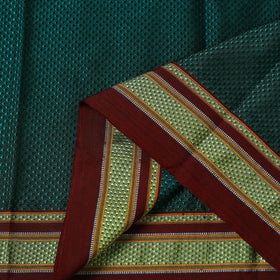 Green - karnataka weave cotton khun fabric 07 - handcrafted