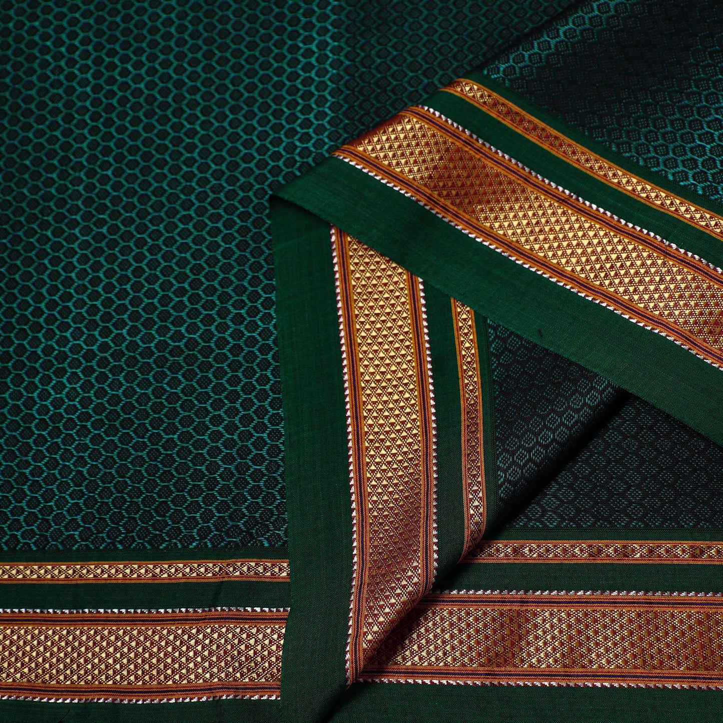 Karnataka weave cotton khun fabric 09 - handcrafted