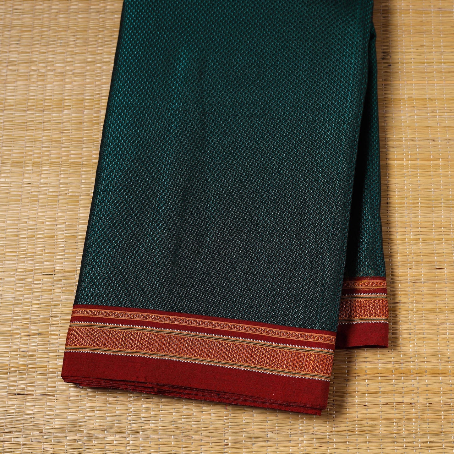 Karnataka weave cotton khun fabric 11 - handcrafted