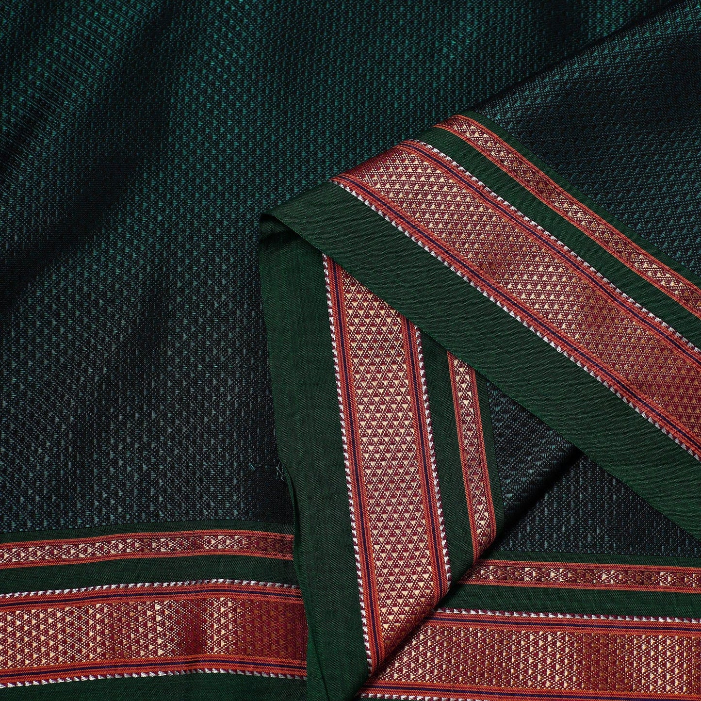 Karnataka weave cotton khun fabric 11 - handcrafted