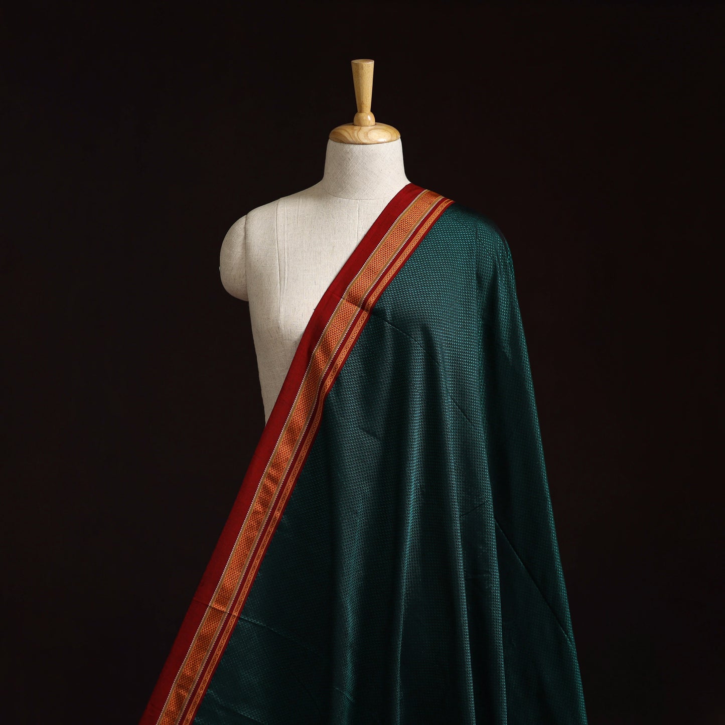 Karnataka weave cotton khun fabric 11 - handcrafted