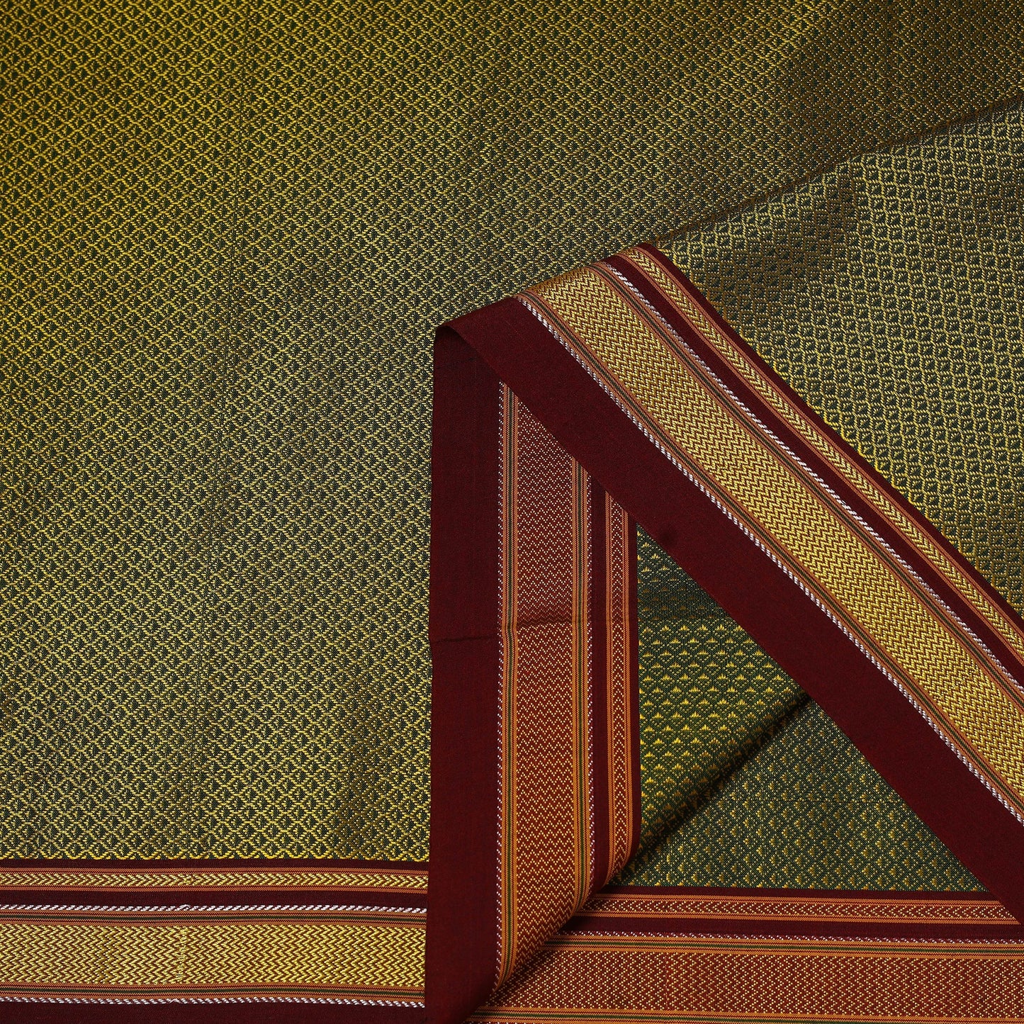 Karnataka weave cotton khun fabric 12 - handcrafted