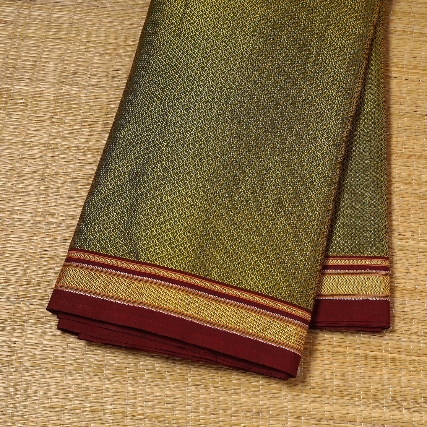 Karnataka weave cotton khun fabric 12 - handcrafted