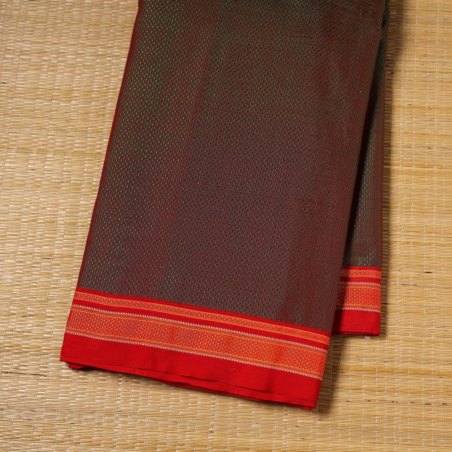 Karnataka weave cotton khun fabric 18 - handcrafted