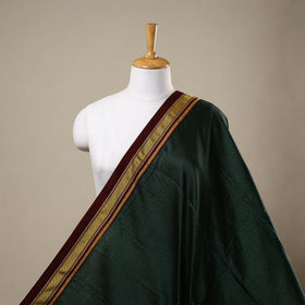 Green - karnataka weave cotton khun fabric 18 - handcrafted