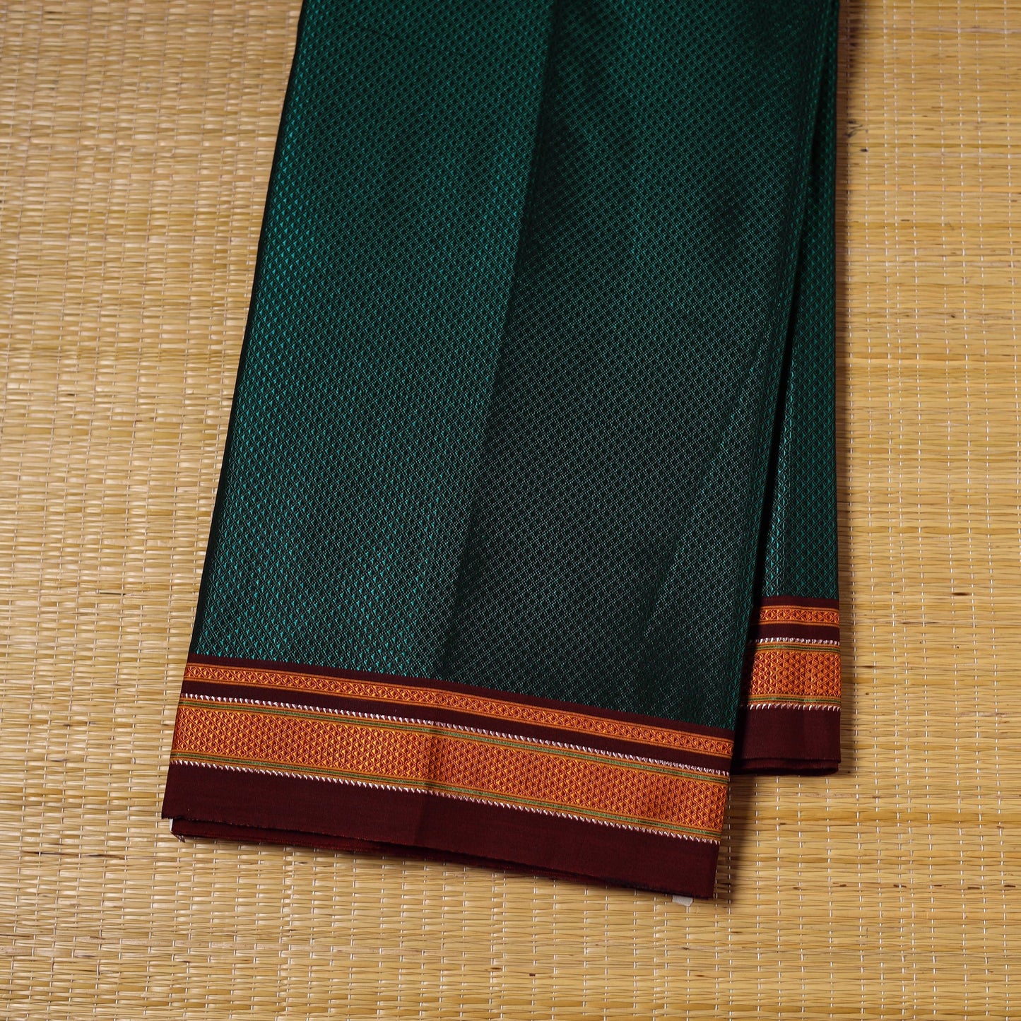 Karnataka weave cotton khun fabric 25 - handcrafted