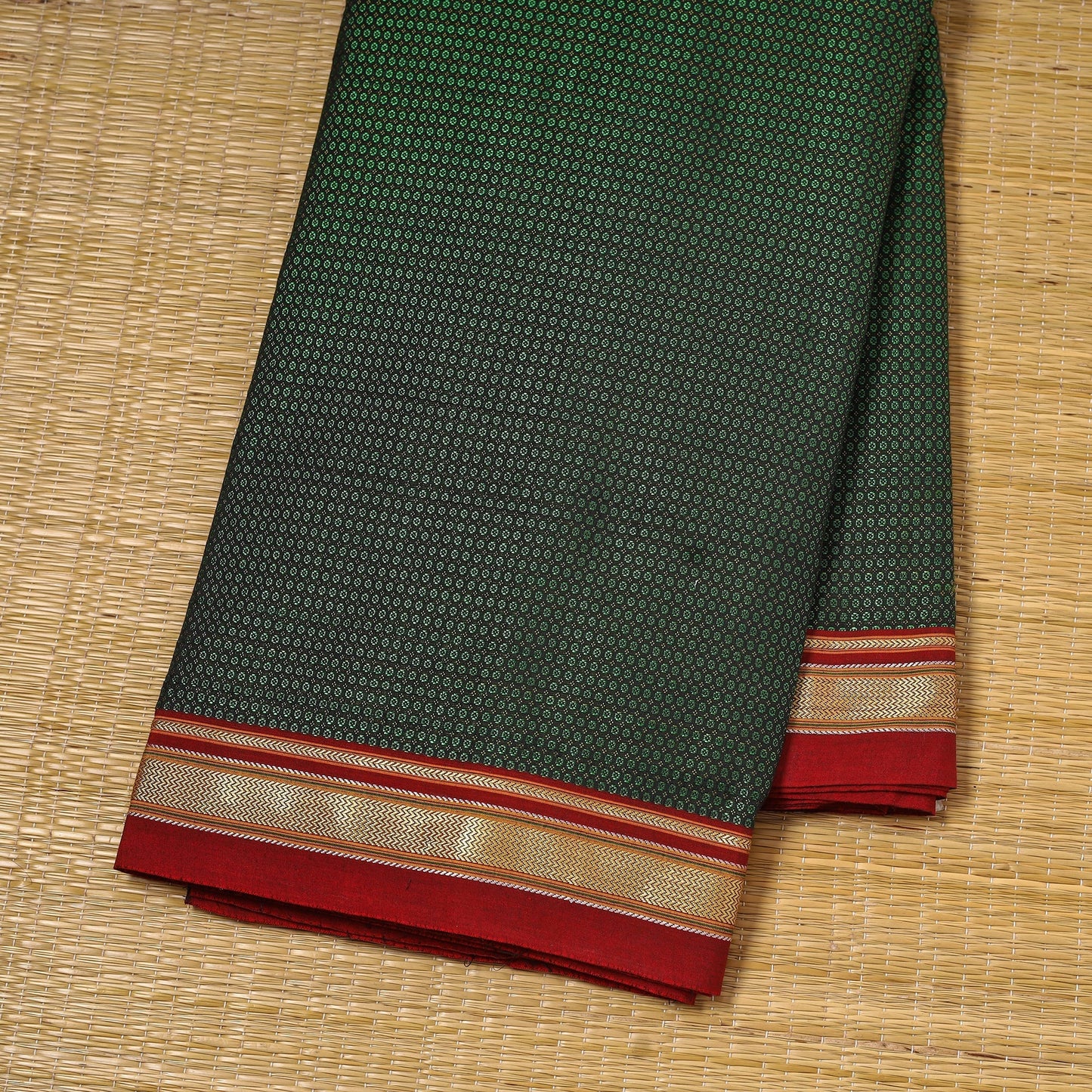 Karnataka weave cotton khun fabric 44 - handcrafted