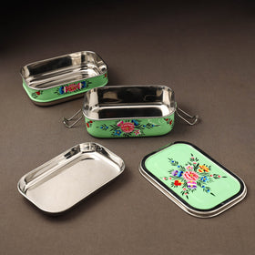 Kashmir enamelware floral handpainted stainless steel 2