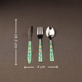 Kashmir enamelware floral handpainted stainless steel