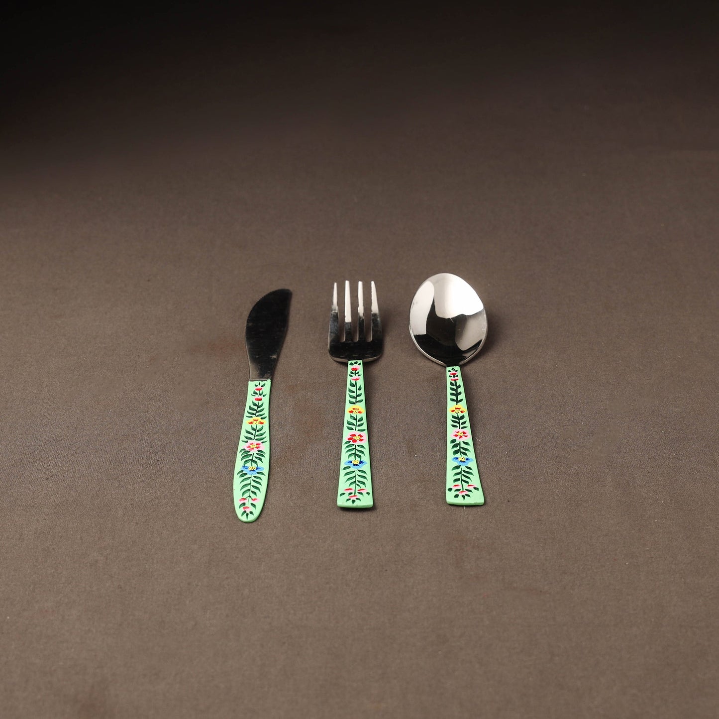 Kashmir enamelware floral handpainted stainless steel