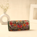  Green Kashmiri Crewel Hand Embroidery Velvet Travel Wallet