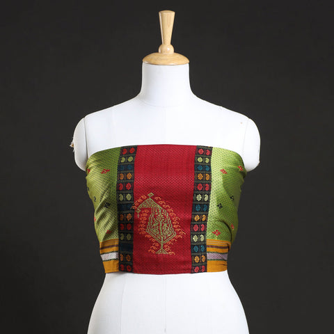 Buy Kasuti Embroidery Unstitched Khun Silk Cotton Blouse Piece 