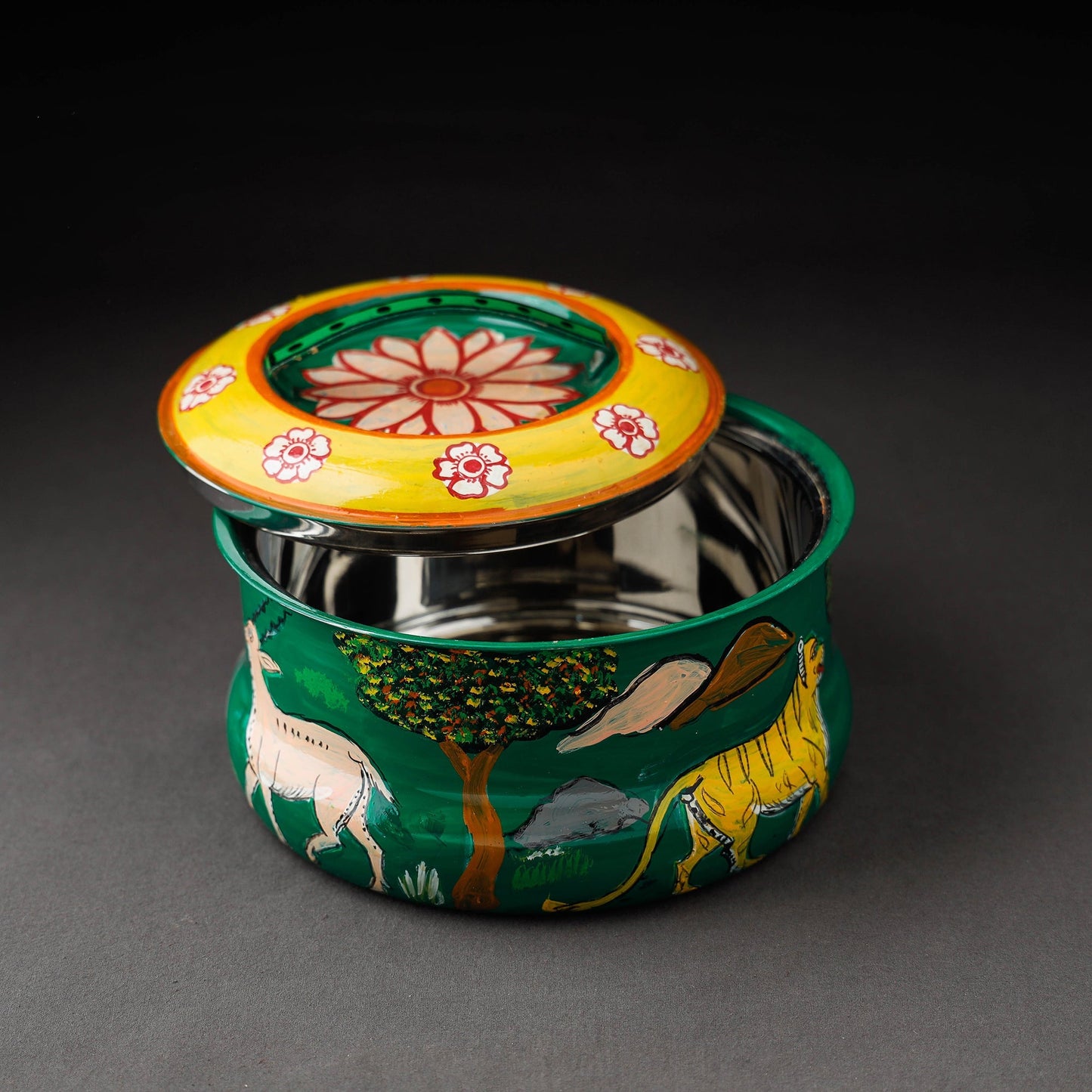  Kavad Handpainted Stainless Steel Casserole 