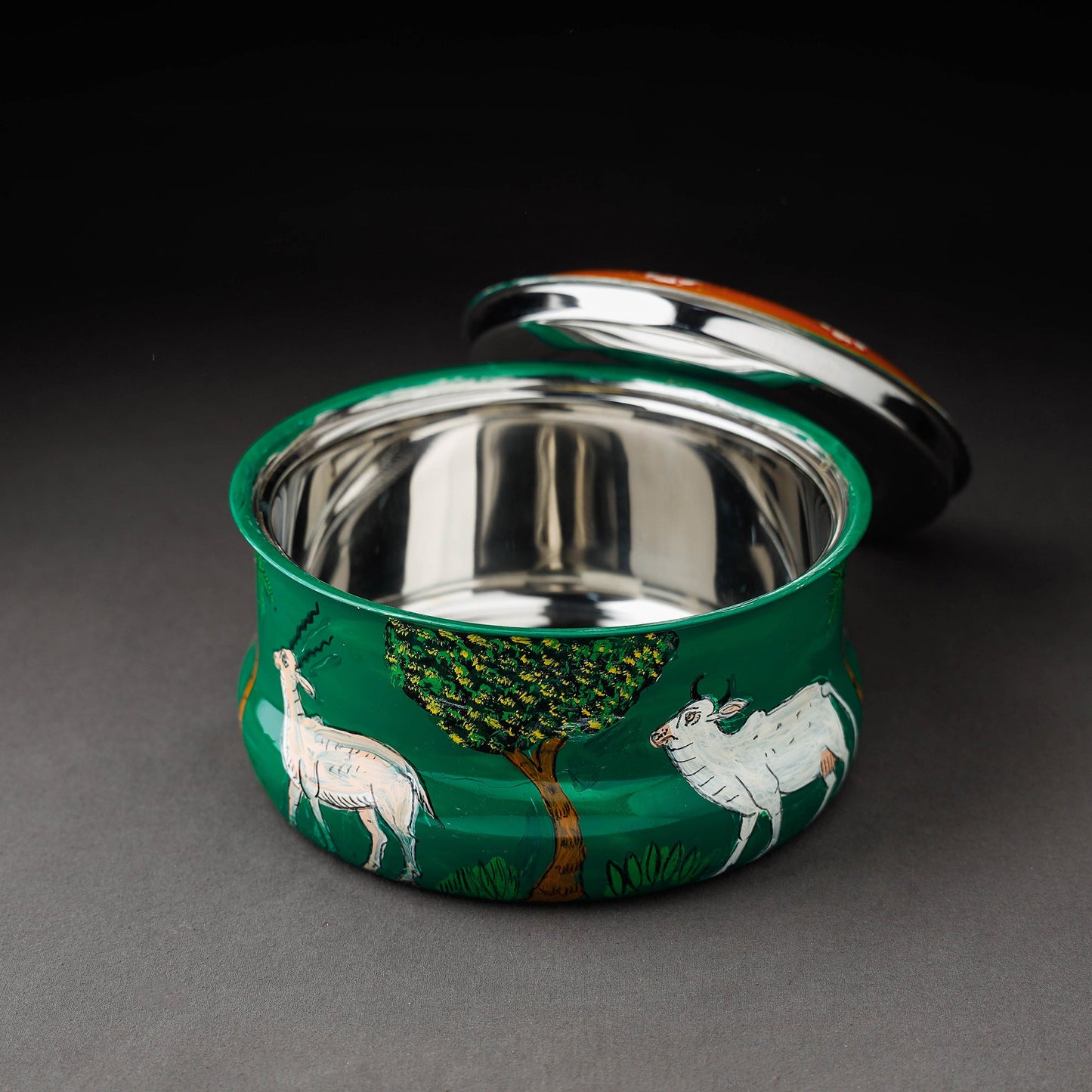  Kavad Handpainted Stainless Steel Casserole 