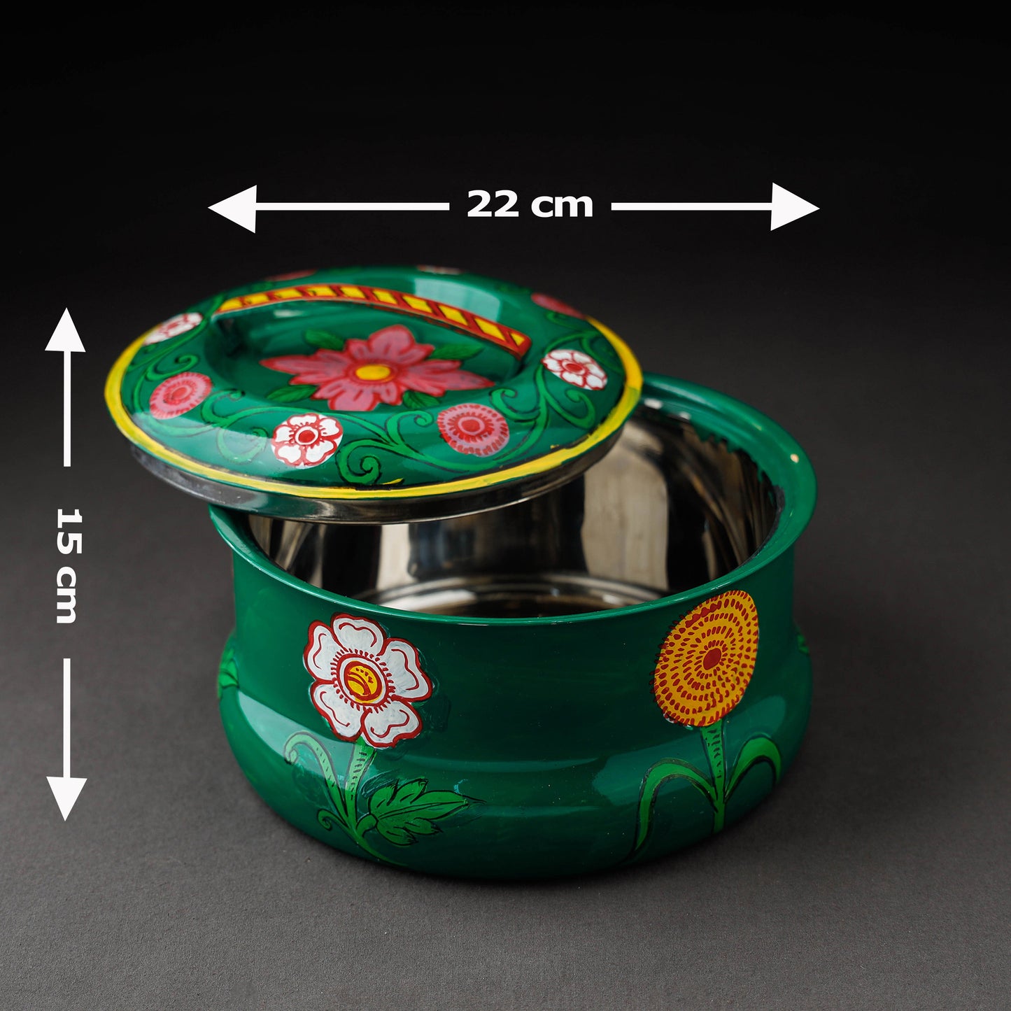  Kavad Handpainted Stainless Steel Casserole 