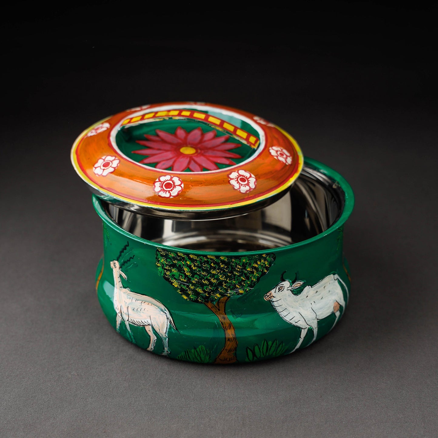  Kavad Handpainted Stainless Steel Casserole 