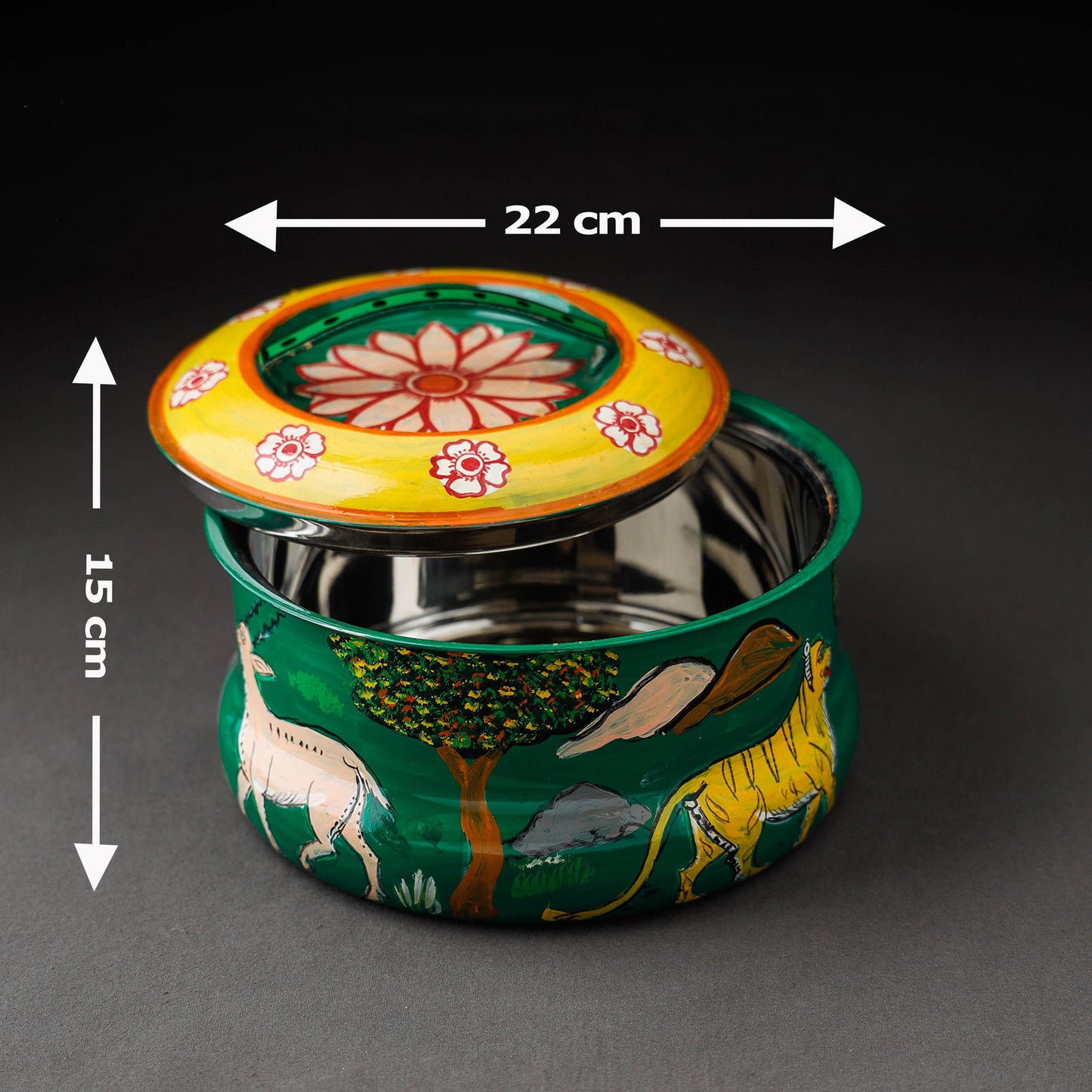  Kavad Handpainted Stainless Steel Casserole 