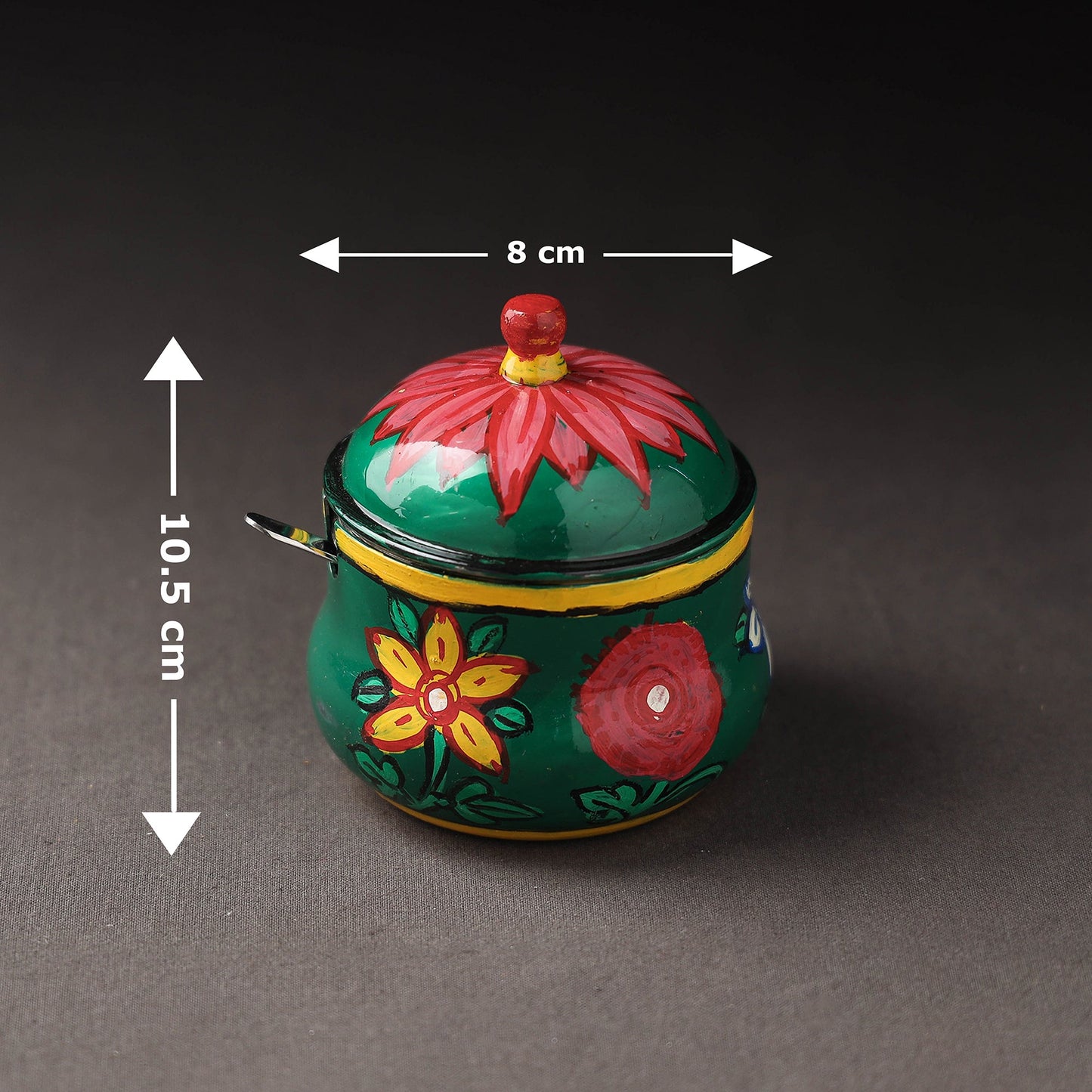  Kavad Handpainted Stainless Steel Ghee Pot 