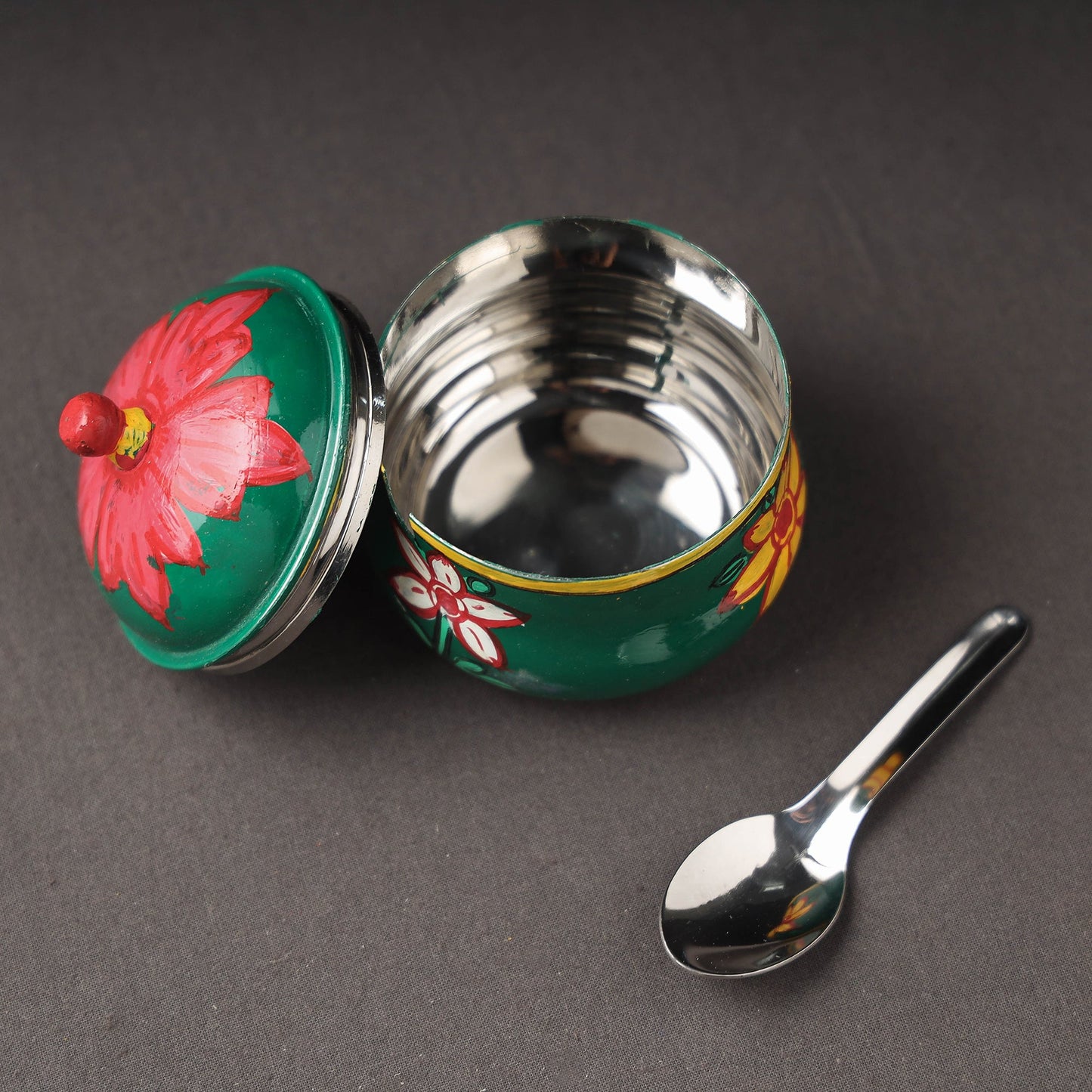  Kavad Handpainted Stainless Steel Ghee Pot 