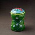 Green Kavad Handpainted Stainless Steel Multi Utility Canister