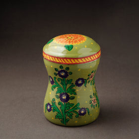 Green Kavad Handpainted Stainless Steel Multi Utility Canister