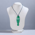 Shop Green Kerala Hand Painted Bamboo Fish Necklace 